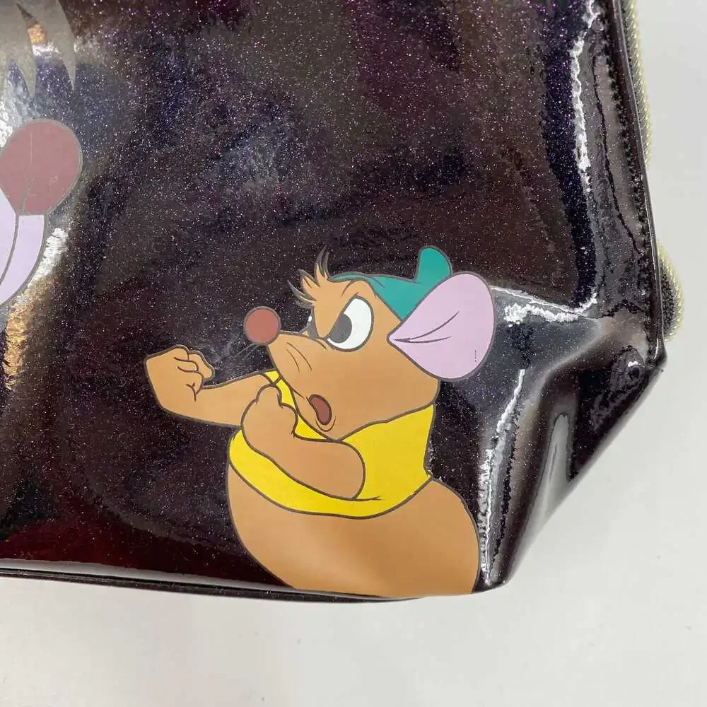 Danielle Nicole Black Glitter Cosmetic Pouch | Disney Gus & Cat